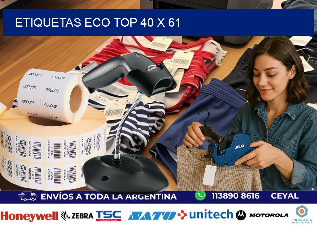 etiquetas eco top 40 x 61