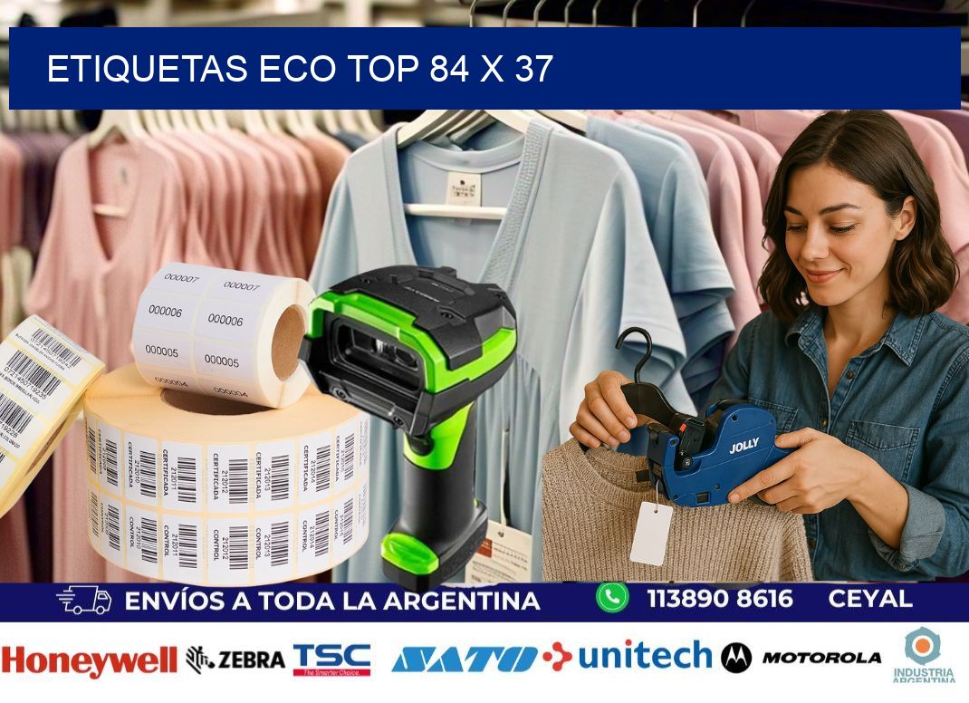 etiquetas eco top 84 x 37