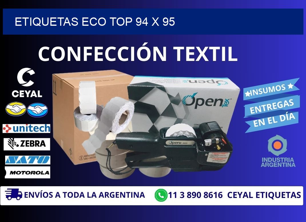 etiquetas eco top 94 x 95