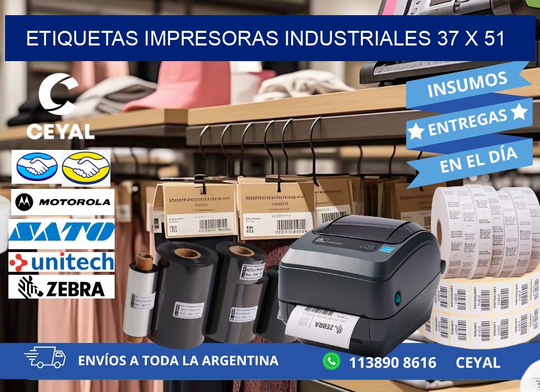 etiquetas impresoras industriales 37 x 51