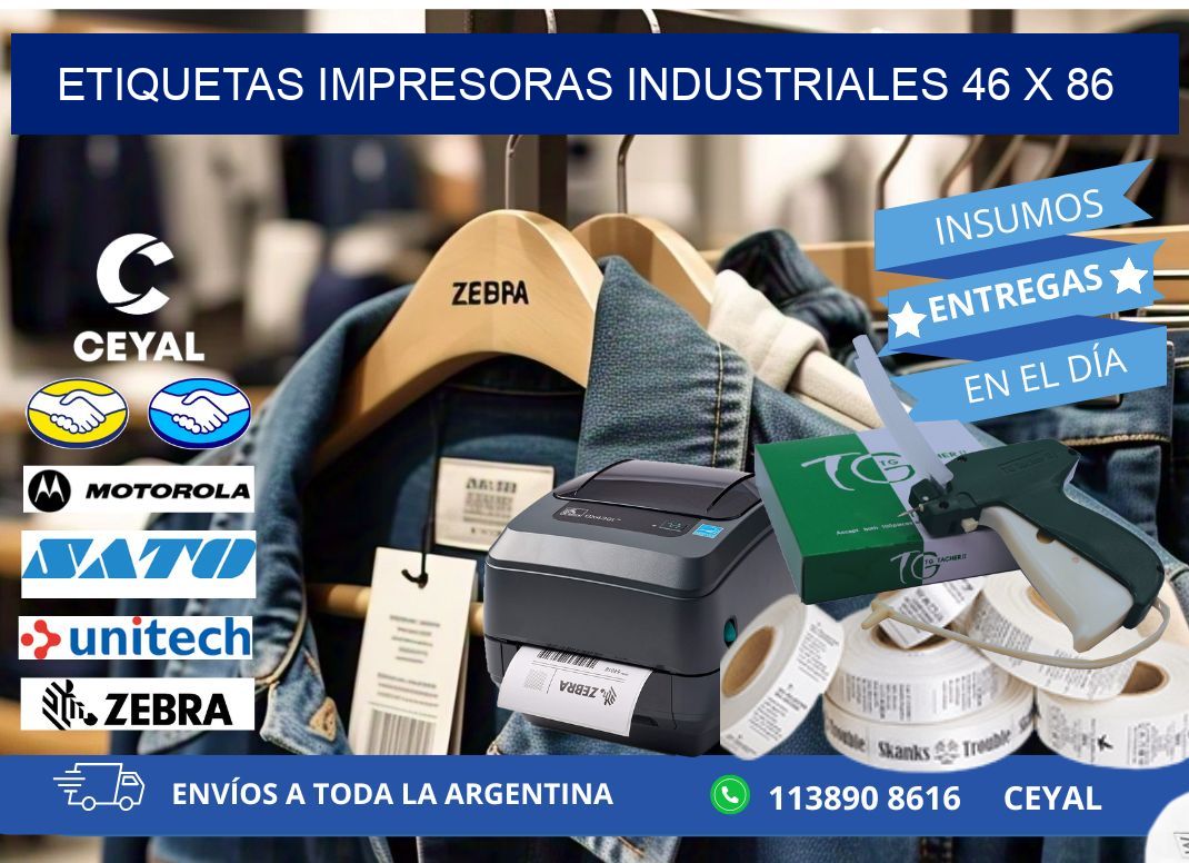 etiquetas impresoras industriales 46 x 86