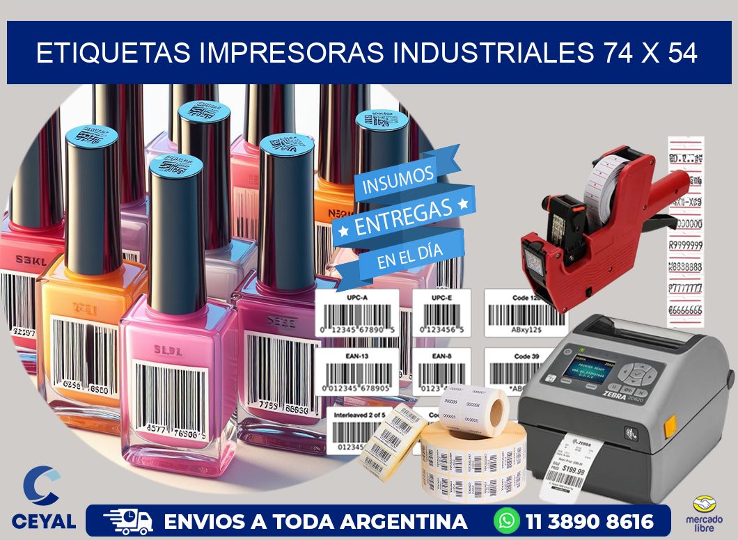etiquetas impresoras industriales 74 x 54
