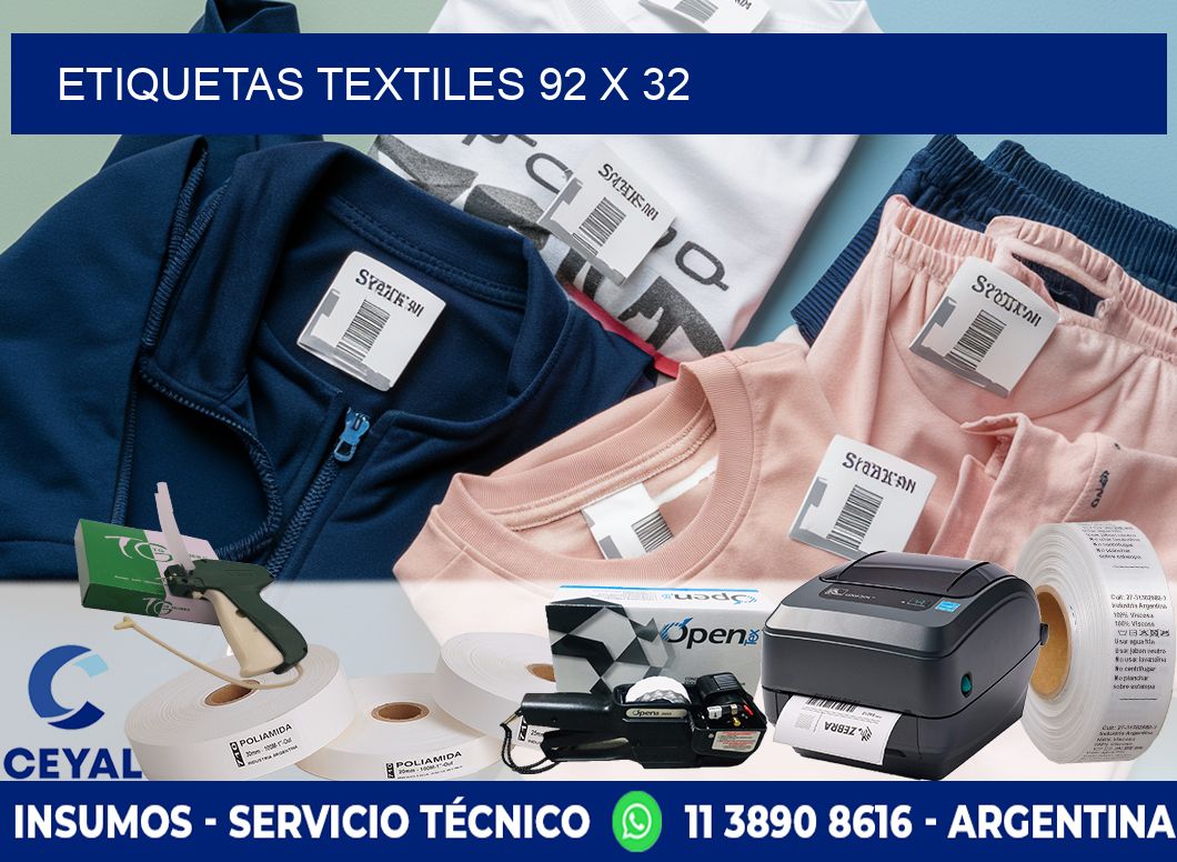etiquetas textiles 92 x 32