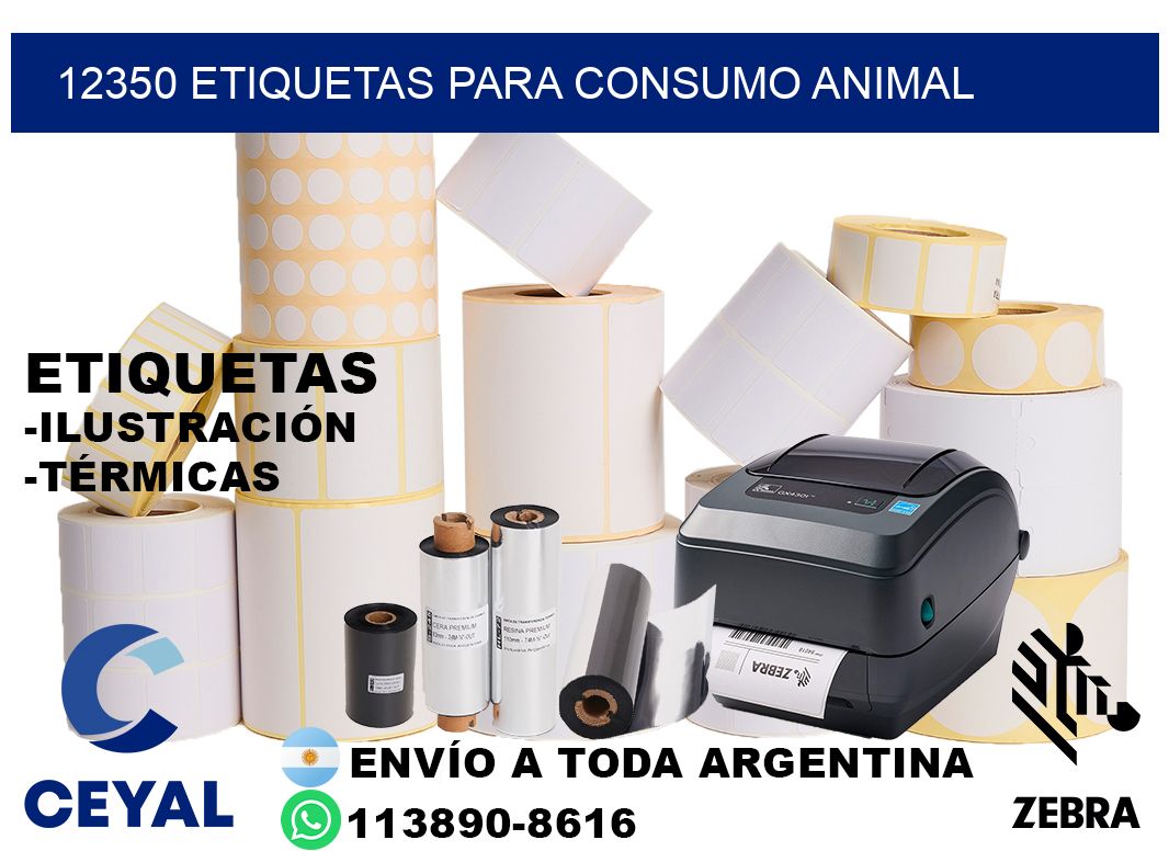 12350 Etiquetas para consumo animal