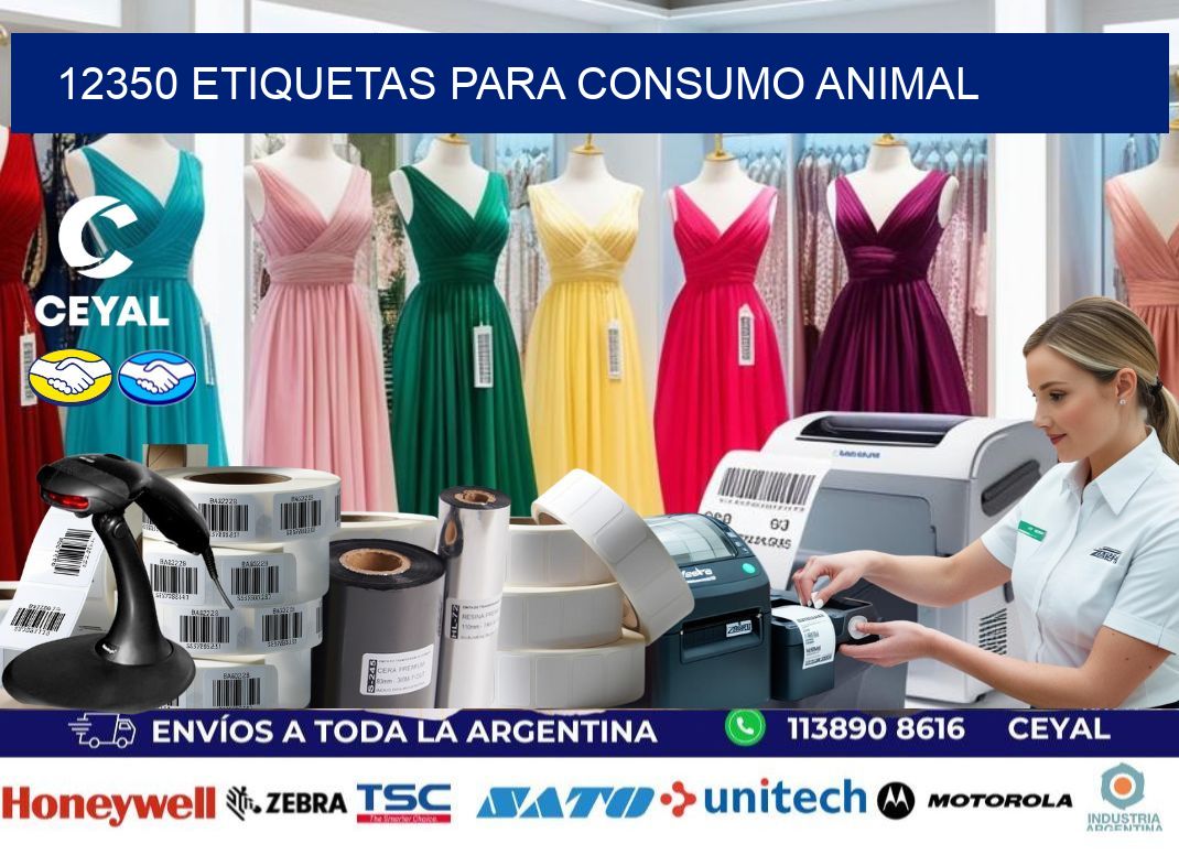 12350 Etiquetas para consumo animal