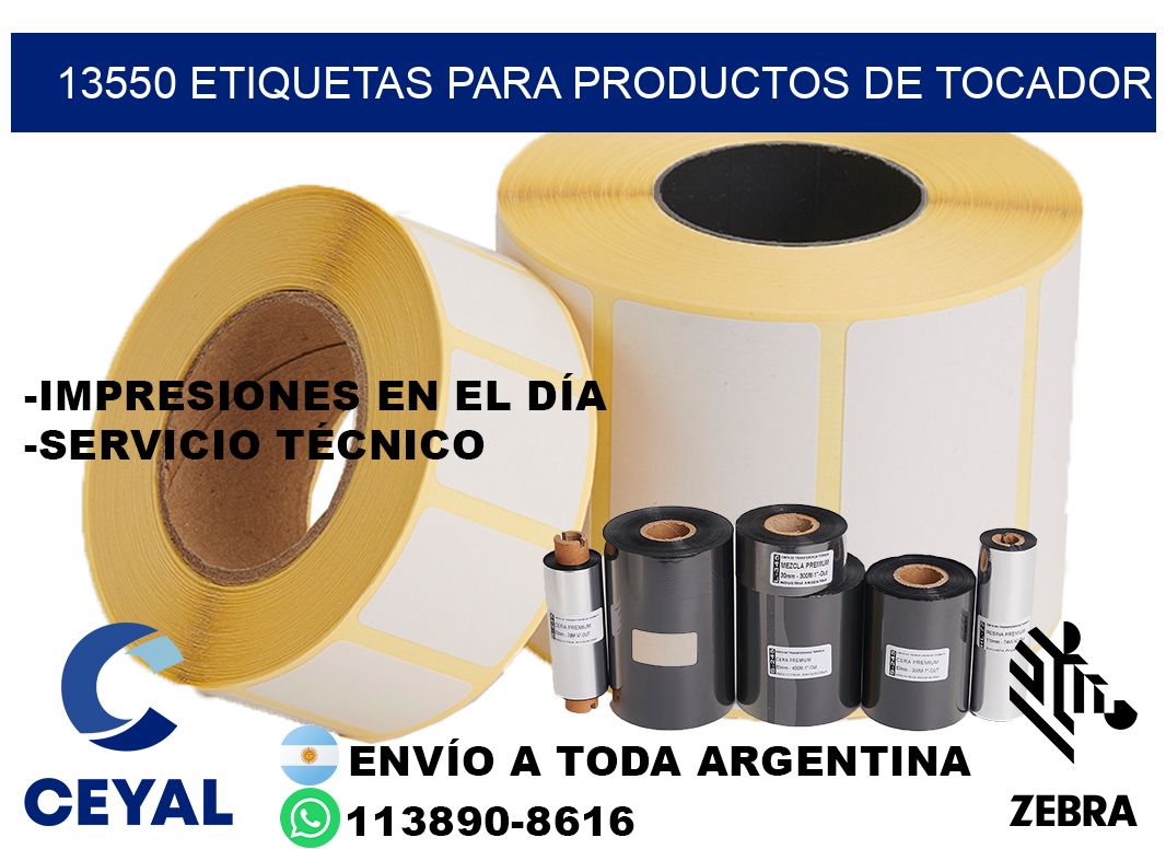 13550 Etiquetas para productos de tocador