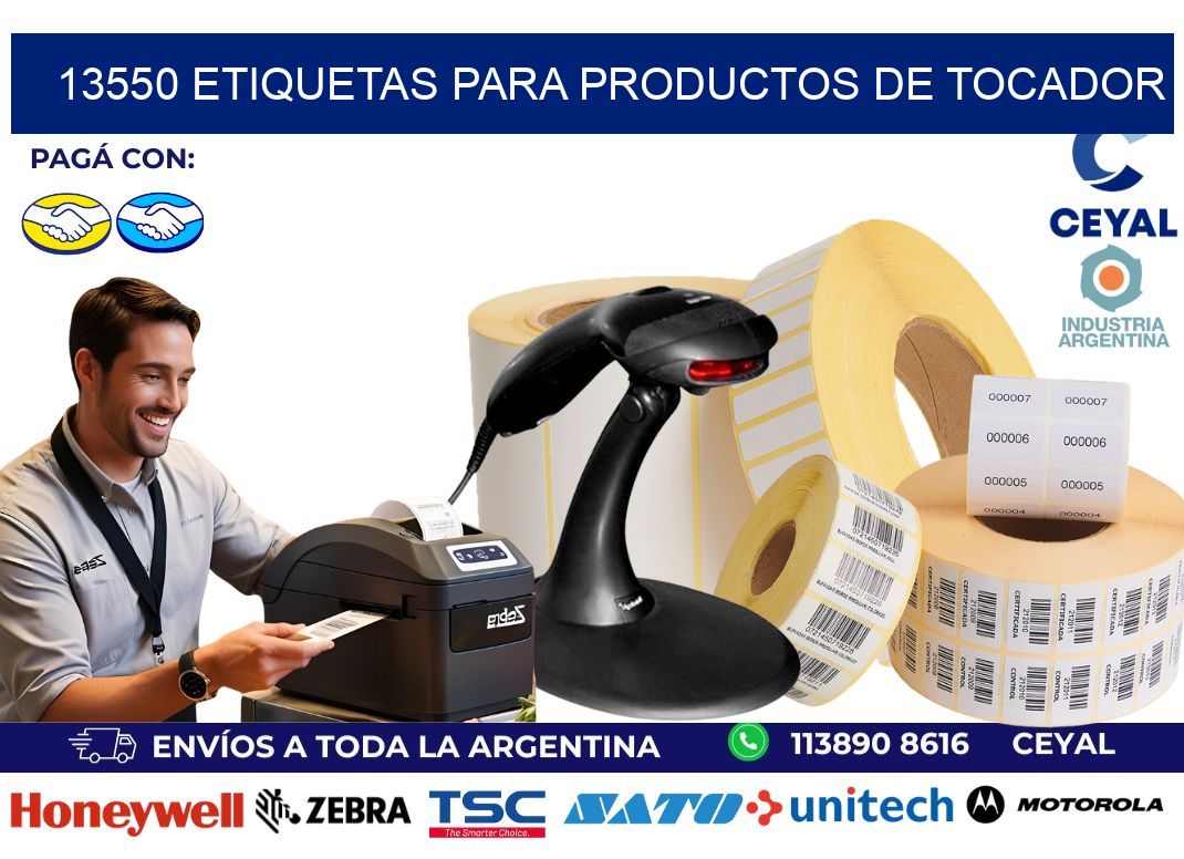13550 Etiquetas para productos de tocador