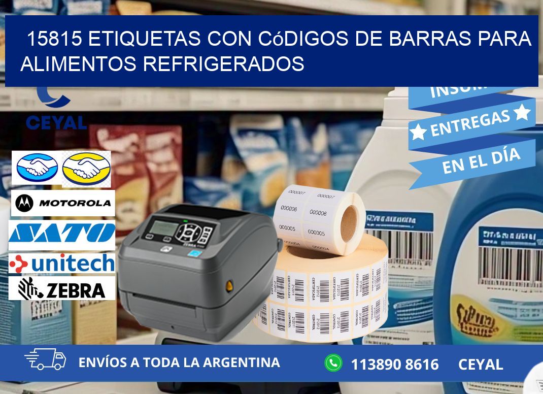 15815 Etiquetas con códigos de barras para alimentos refrigerados
