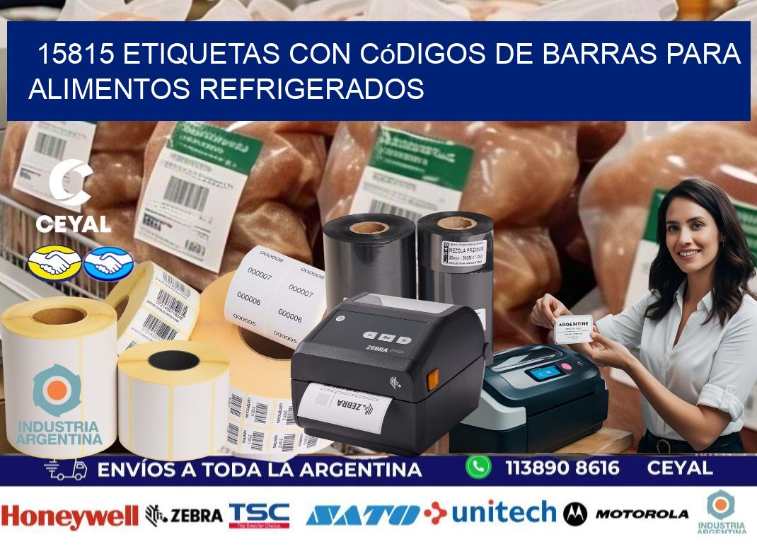 15815 Etiquetas con códigos de barras para alimentos refrigerados