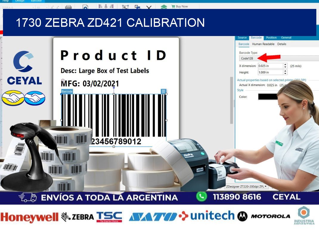 1730 Zebra ZD421 Calibration