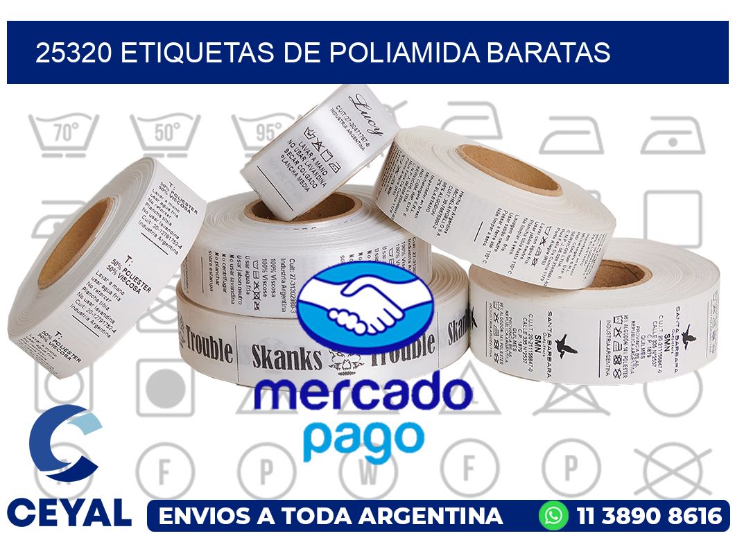 25320 etiquetas de poliamida baratas