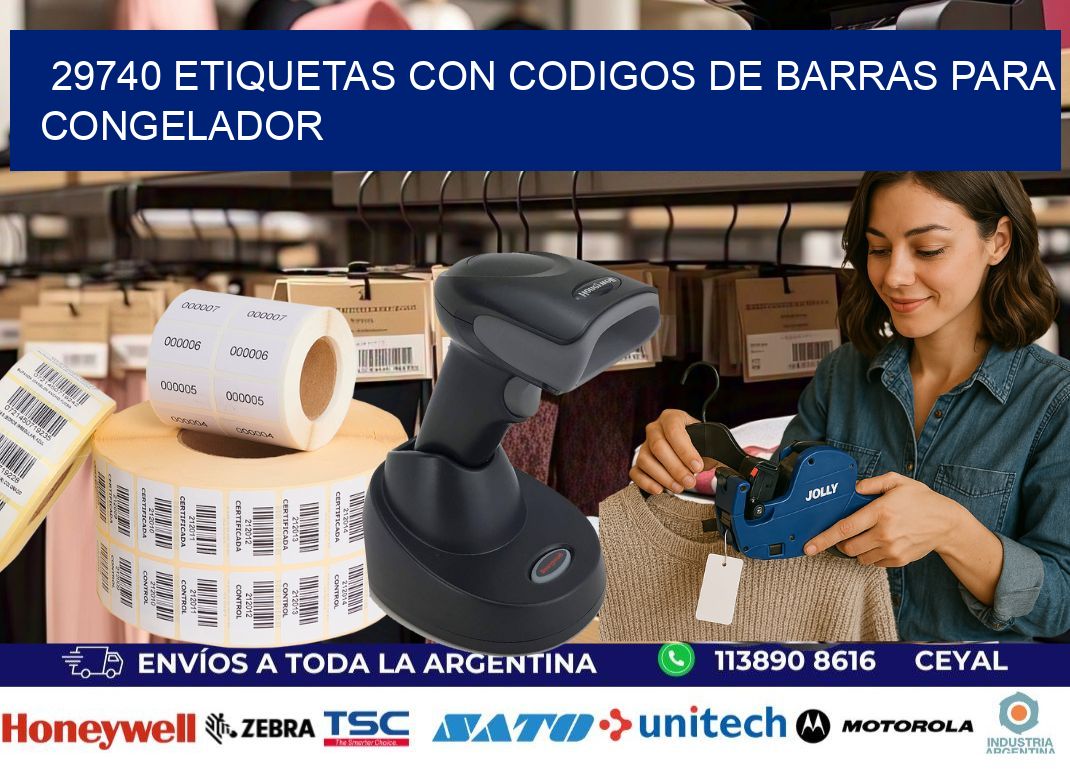 29740 Etiquetas con codigos de barras para congelador