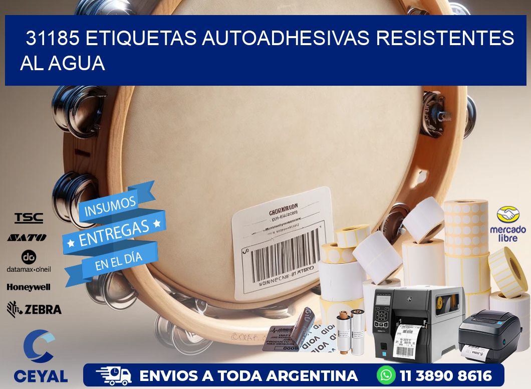 31185 etiquetas autoadhesivas resistentes al agua