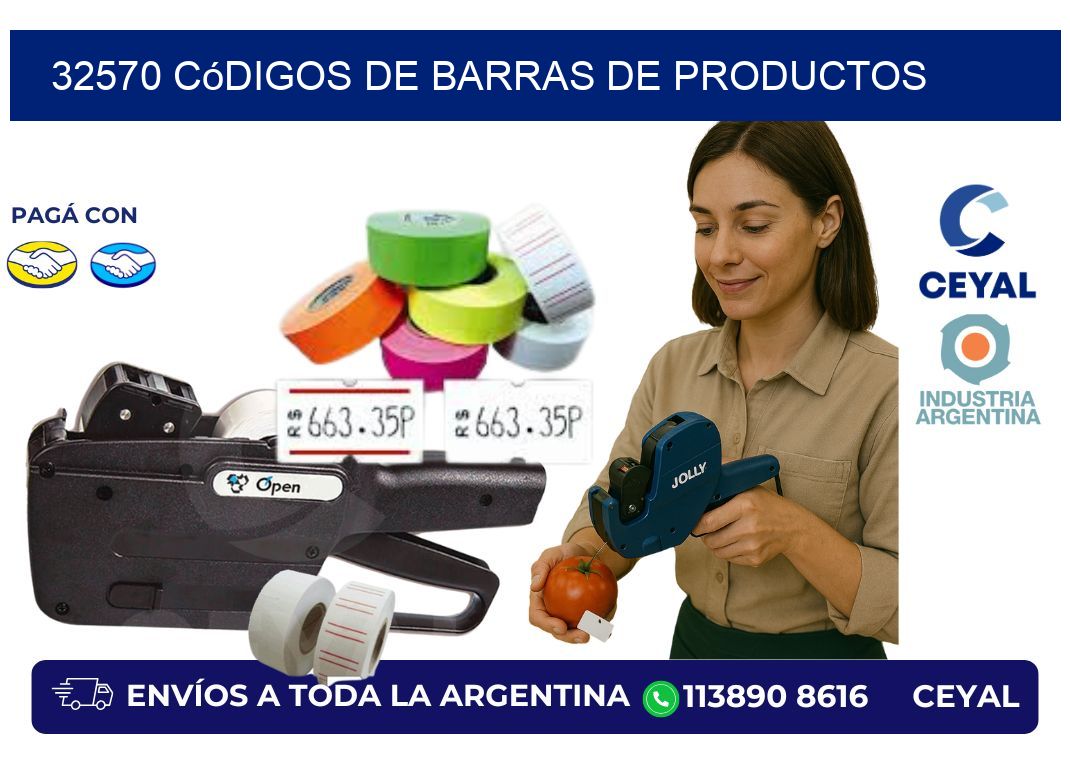 32570 Códigos de barras de productos