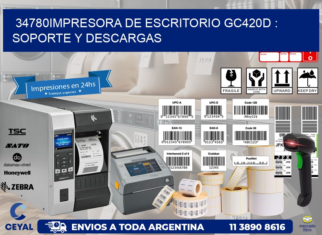 34780impresora de escritorio GC420d : Soporte y descargas