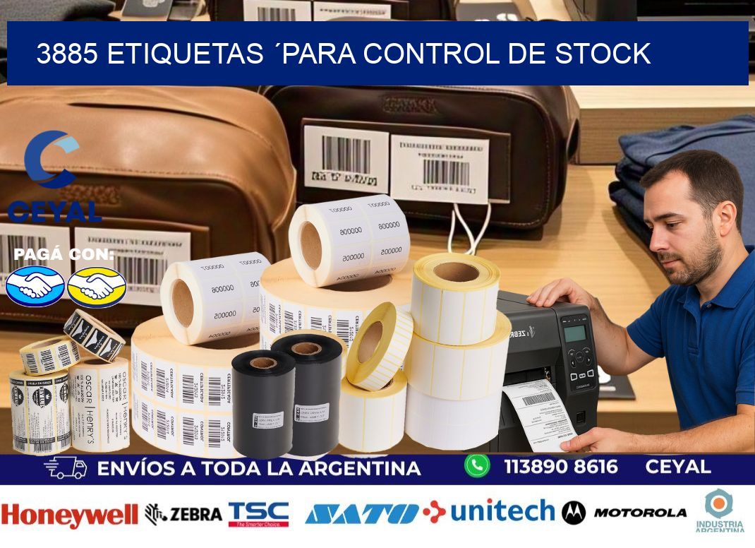 3885 Etiquetas ´para control de stock