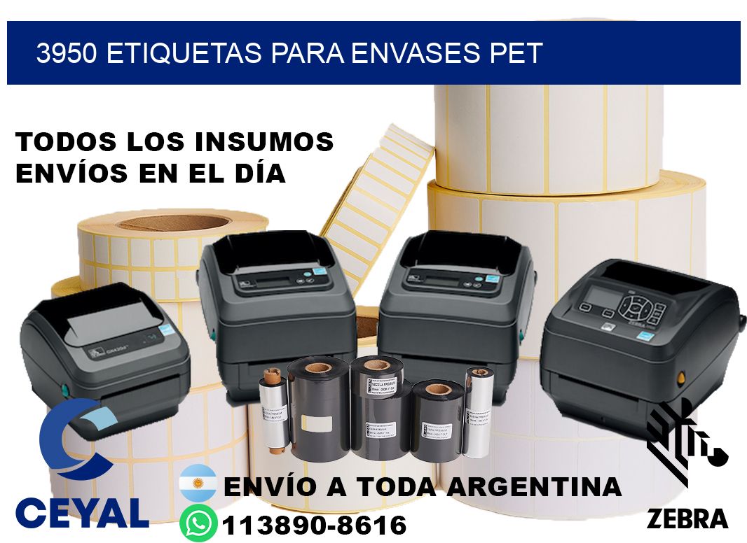 3950 Etiquetas para envases PET