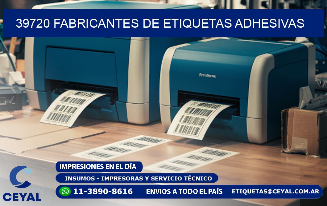 39720 Fabricantes de etiquetas adhesivas