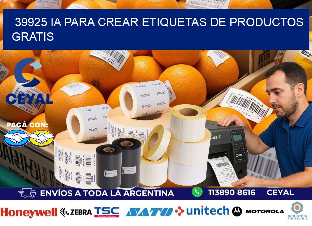 39925 IA para crear etiquetas de productos gratis