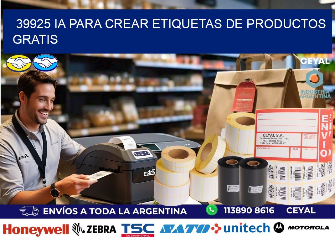 39925 IA para crear etiquetas de productos gratis