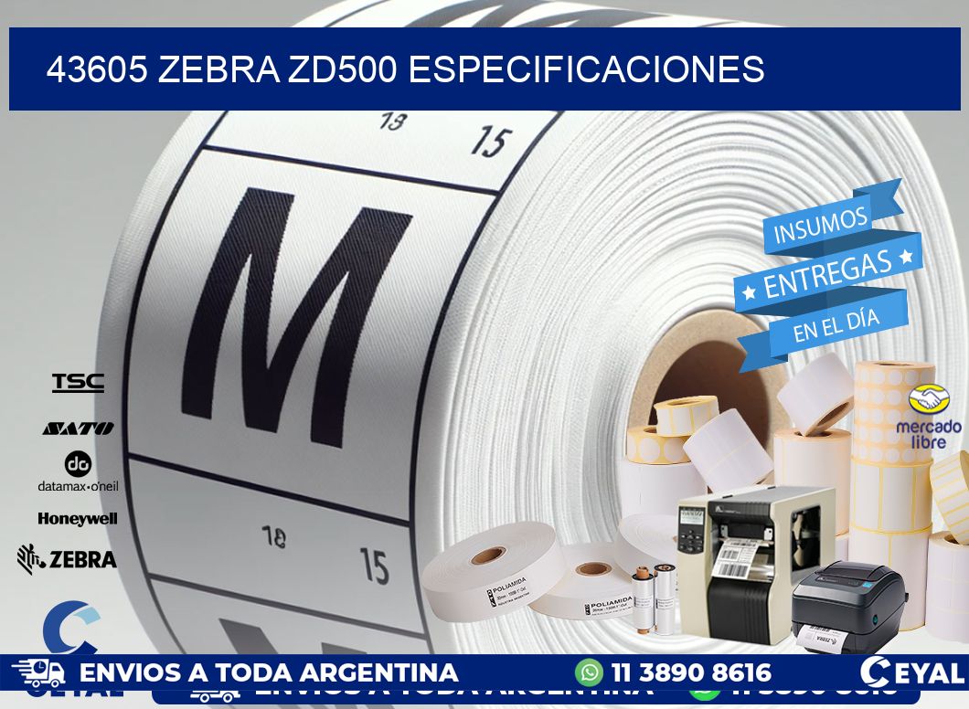 43605 Zebra ZD500 especificaciones