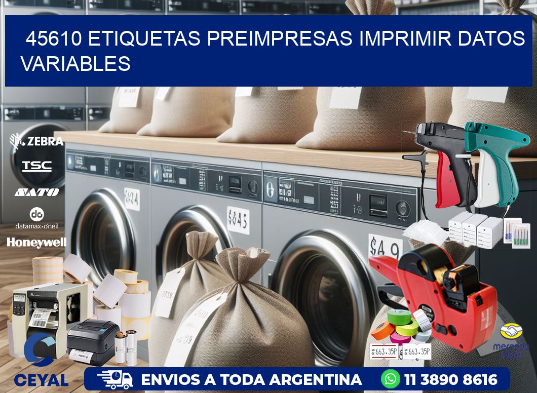 45610 Etiquetas preimpresas imprimir datos variables