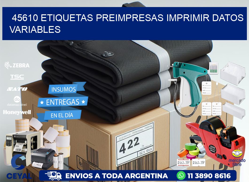 45610 Etiquetas preimpresas imprimir datos variables