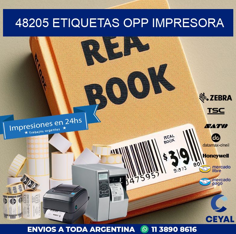48205 etiquetas opp impresora