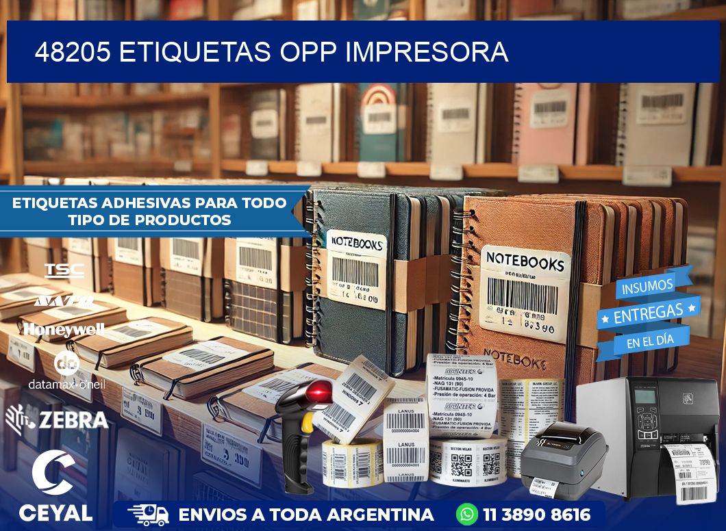 48205 etiquetas opp impresora