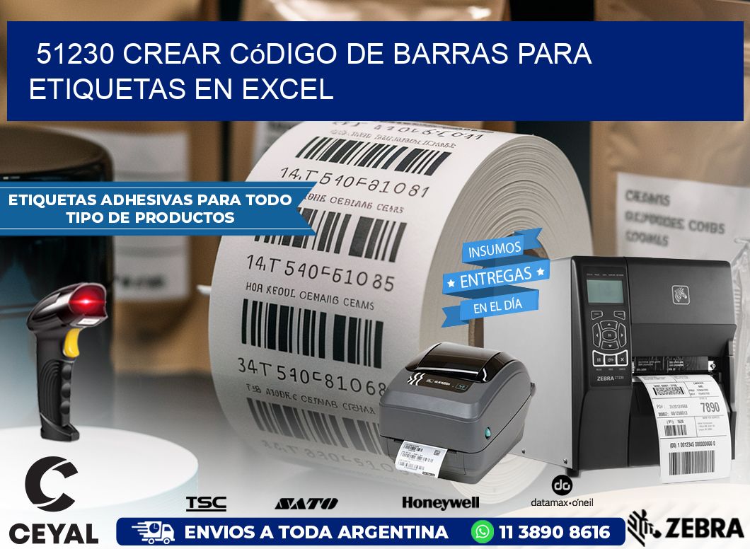 51230 Crear código de barras para etiquetas en Excel