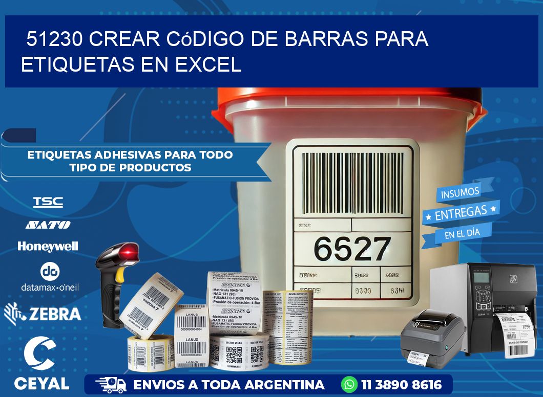 51230 Crear código de barras para etiquetas en Excel