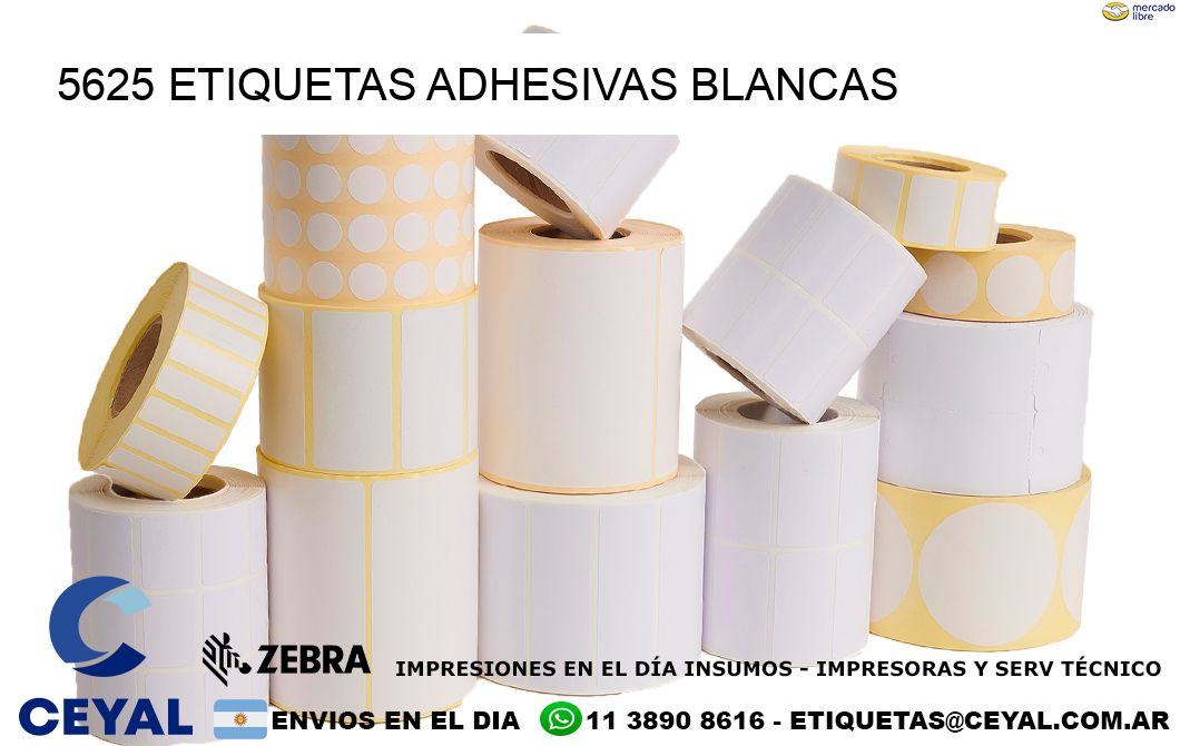 5625 etiquetas adhesivas blancas