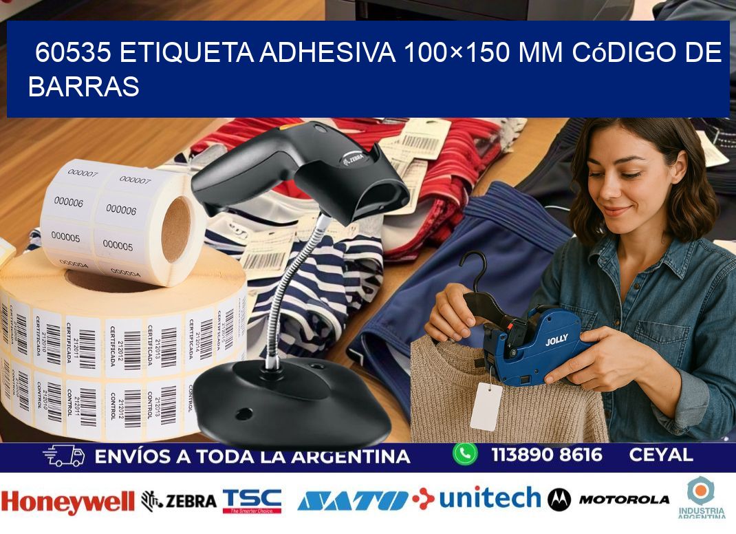 60535 etiqueta adhesiva 100×150 mm código de barras