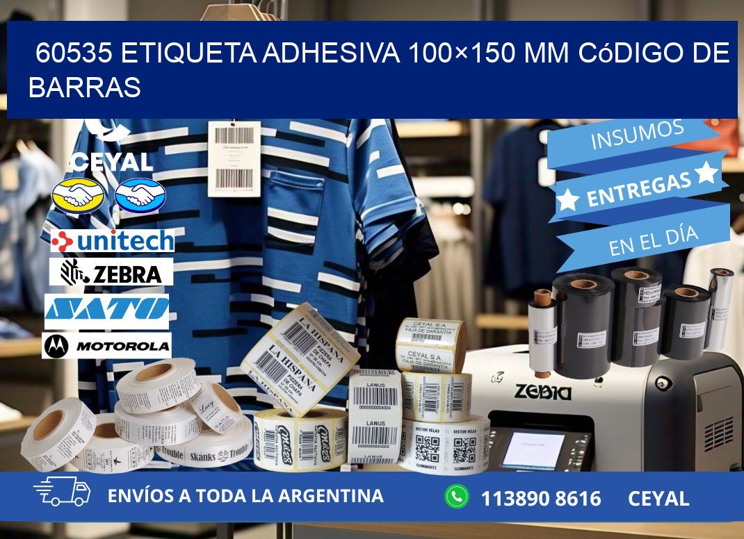 60535 etiqueta adhesiva 100×150 mm código de barras