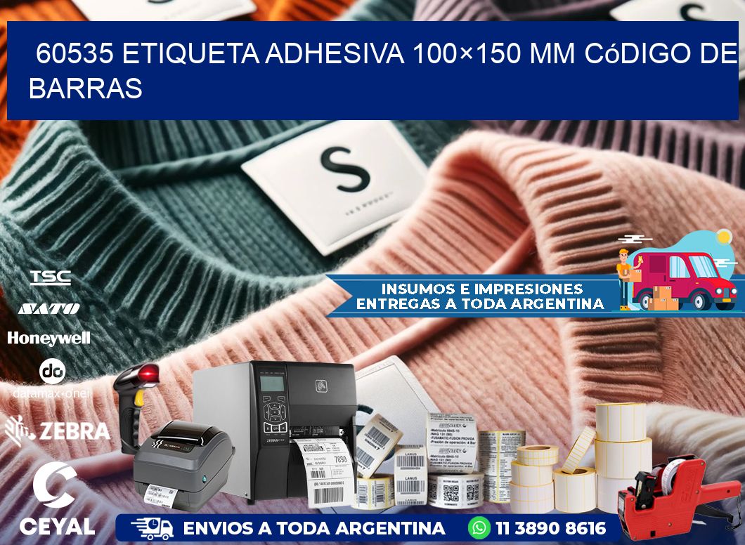 60535 etiqueta adhesiva 100×150 mm código de barras