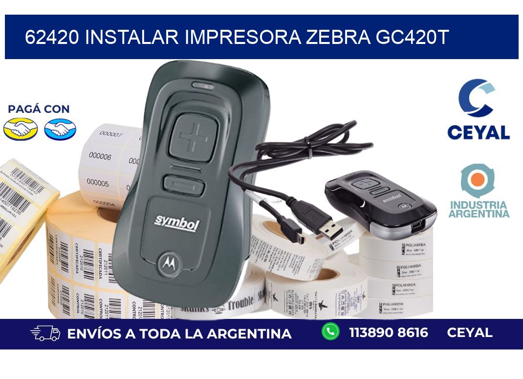 62420 Instalar impresora Zebra GC420t