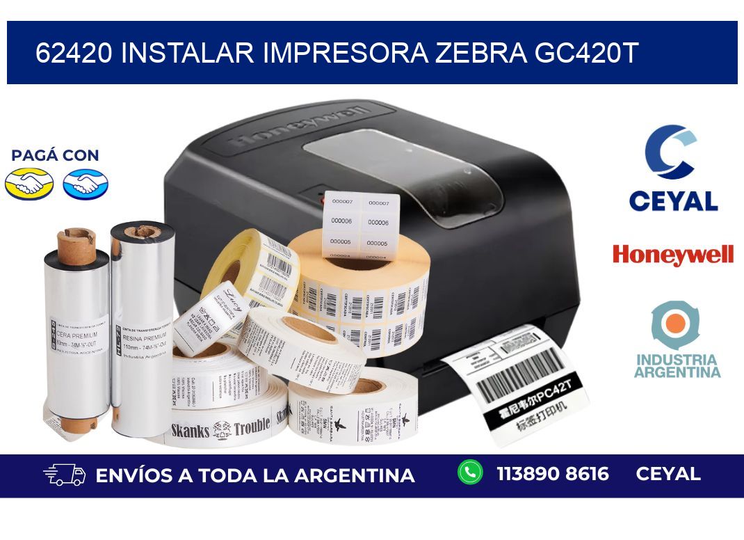 62420 Instalar impresora Zebra GC420t