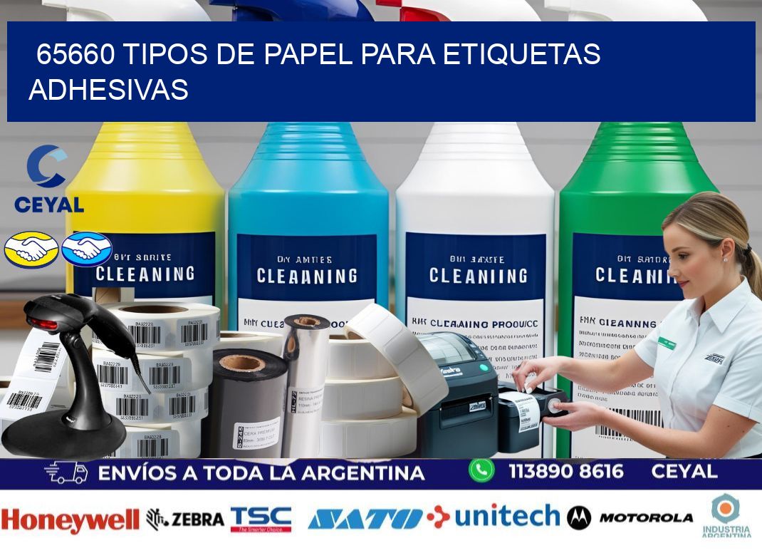 65660 Tipos de papel para etiquetas adhesivas