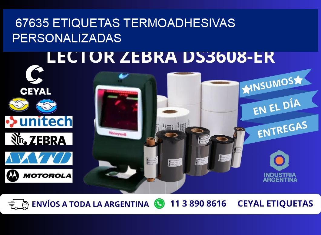 67635 Etiquetas termoadhesivas personalizadas