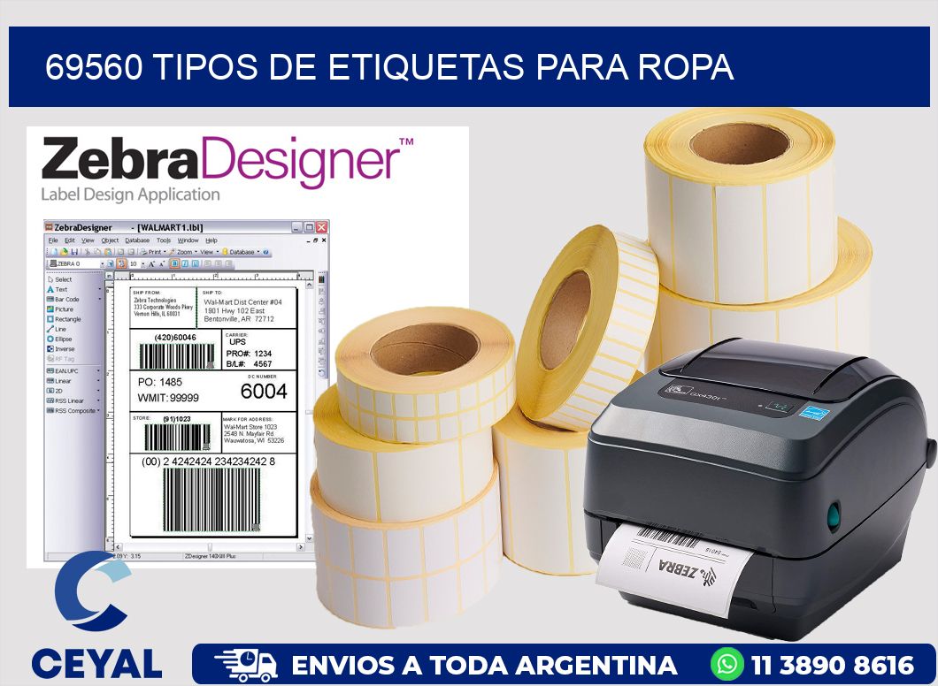 69560 tipos de etiquetas para ropa