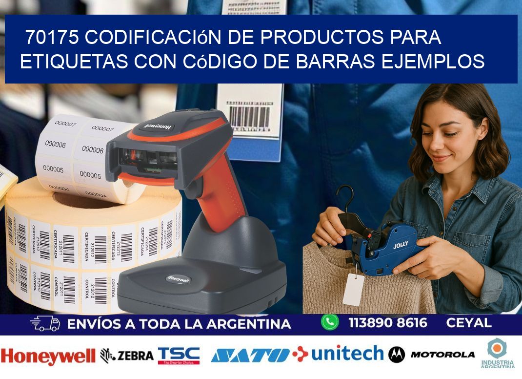 70175 Codificación de productos para etiquetas con código de barras ejemplos