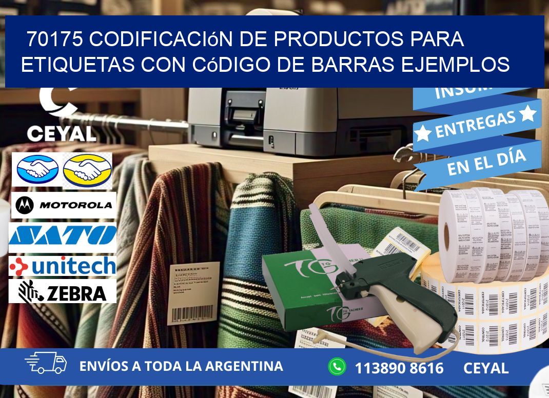 70175 Codificación de productos para etiquetas con código de barras ejemplos
