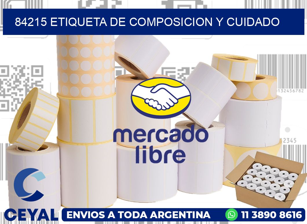 84215 etiqueta de composicion y cuidado