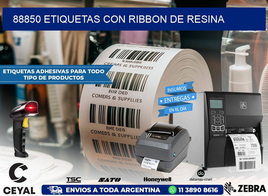 88850 etiquetas con ribbon de resina