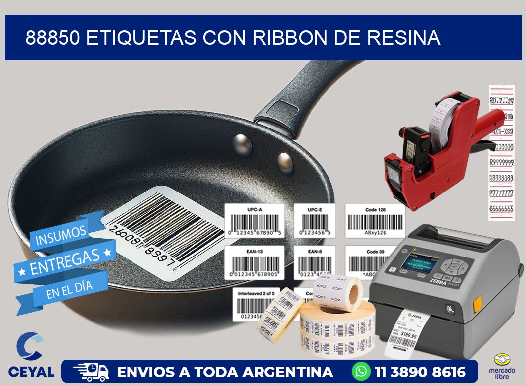 88850 etiquetas con ribbon de resina