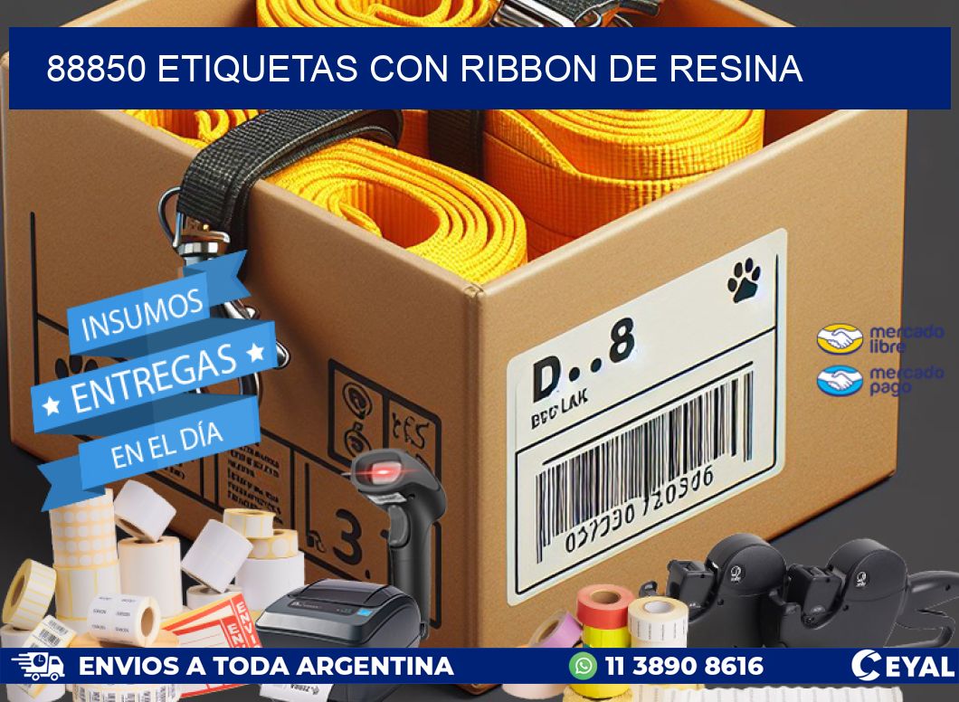 88850 etiquetas con ribbon de resina
