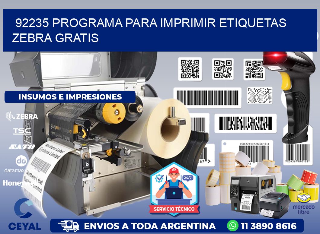 92235 Programa para imprimir etiquetas Zebra gratis