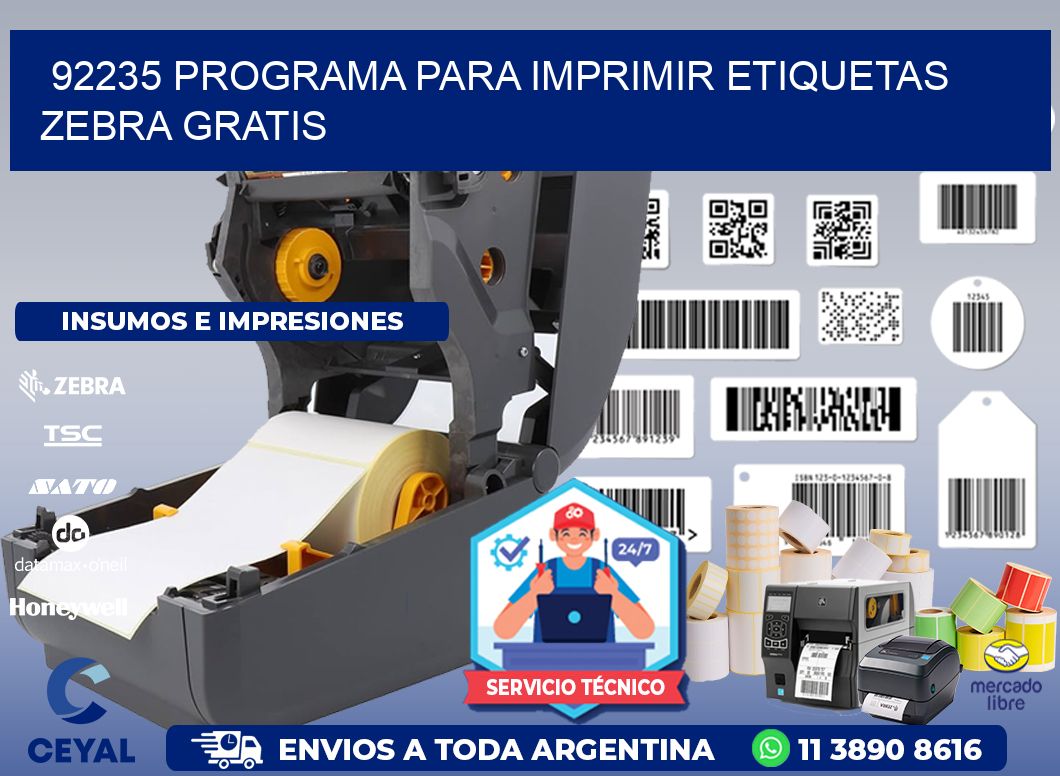 92235 Programa para imprimir etiquetas Zebra gratis