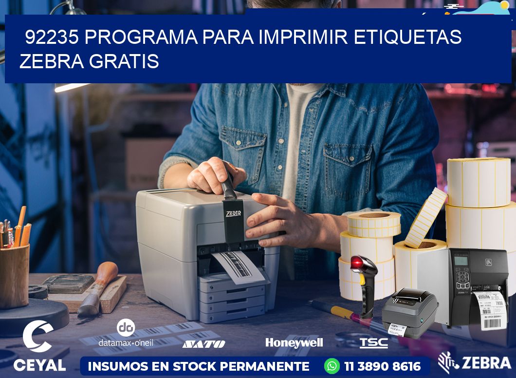 92235 Programa para imprimir etiquetas Zebra gratis