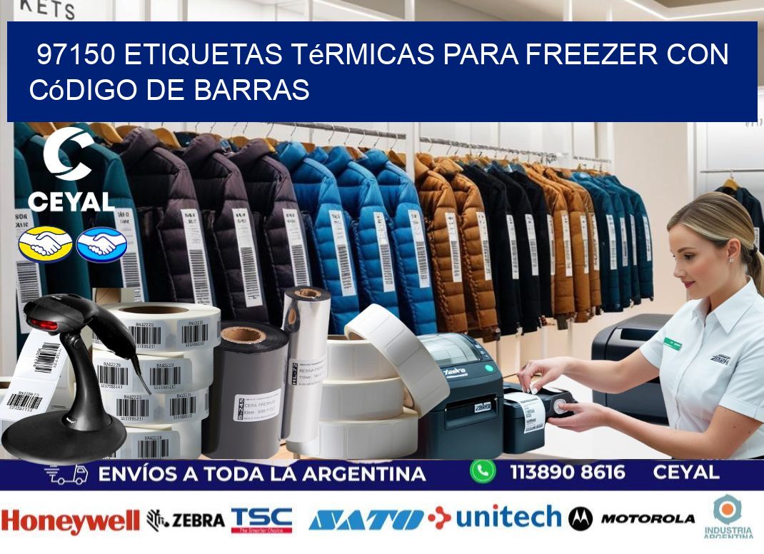 97150 etiquetas térmicas para freezer con código de barras